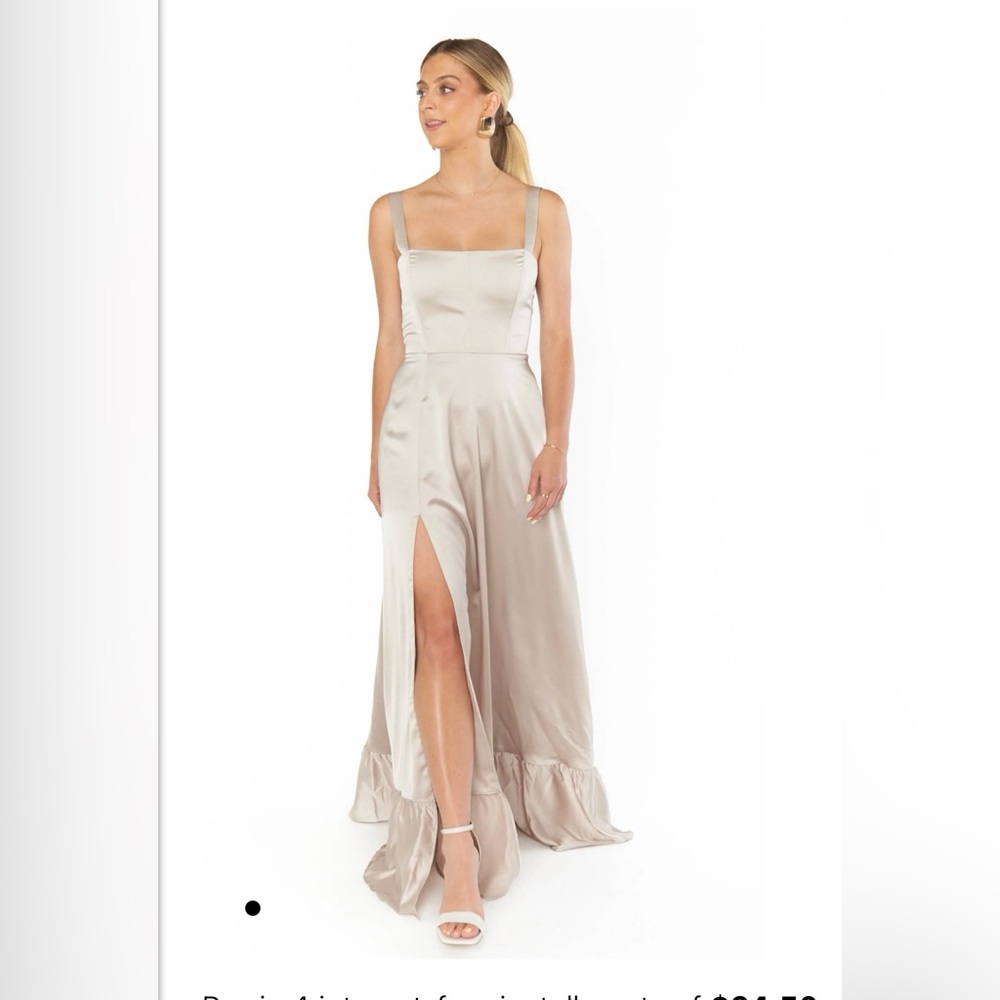 Show Me Your MuMu Satin Cream Maxi Dress Freshly Dry Cleaned